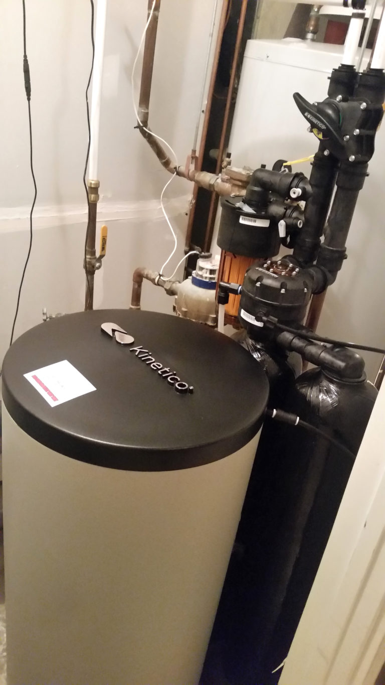 Residential Kinetico Water Softener Installed in a home in Bettendorf, Iowa