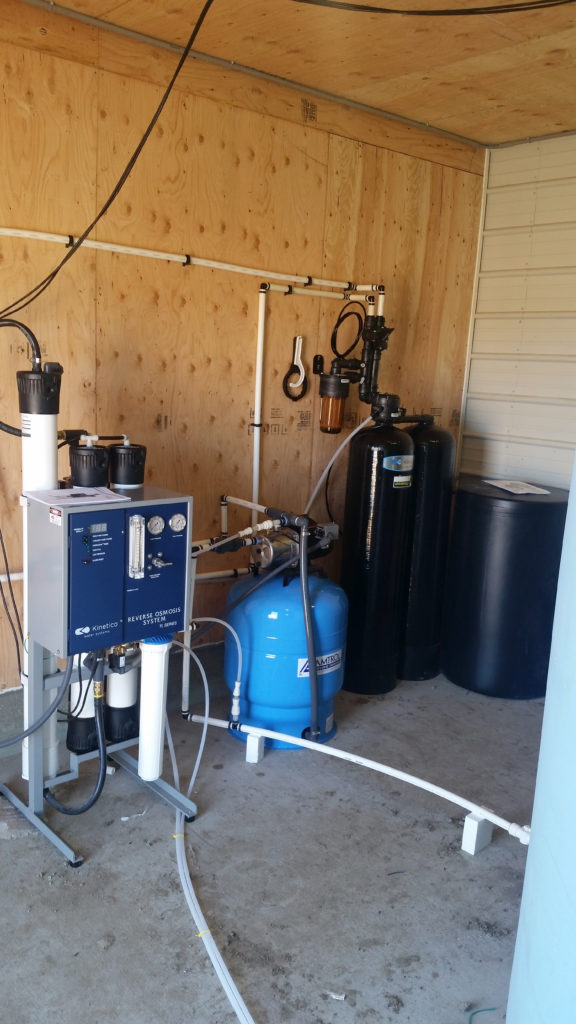 Industrial water softener installed for JC Caes Poultry/Chicken farm.