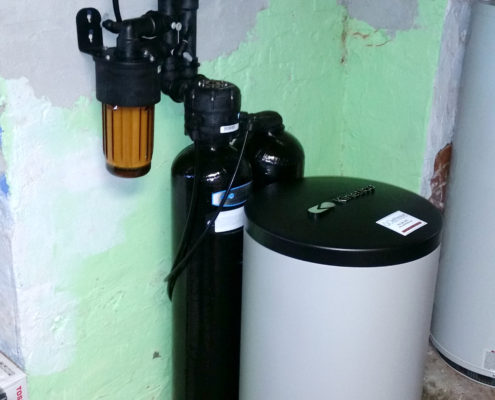 A new Kinetico softener system installed in Geneseo, Illinois