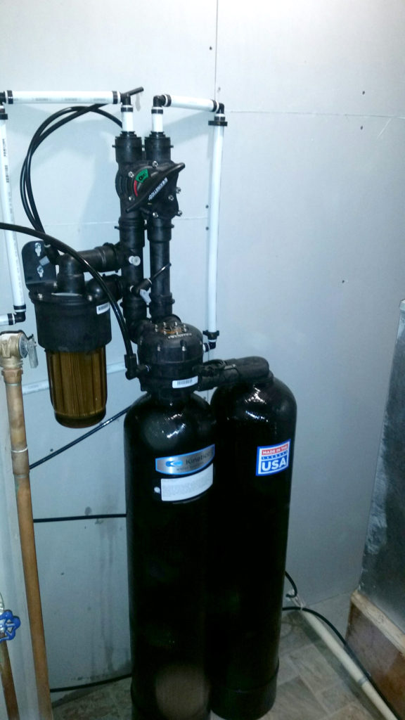 A Kinetico whole house water treatment system in Rapids City, Illinois (showing the Water Softener)