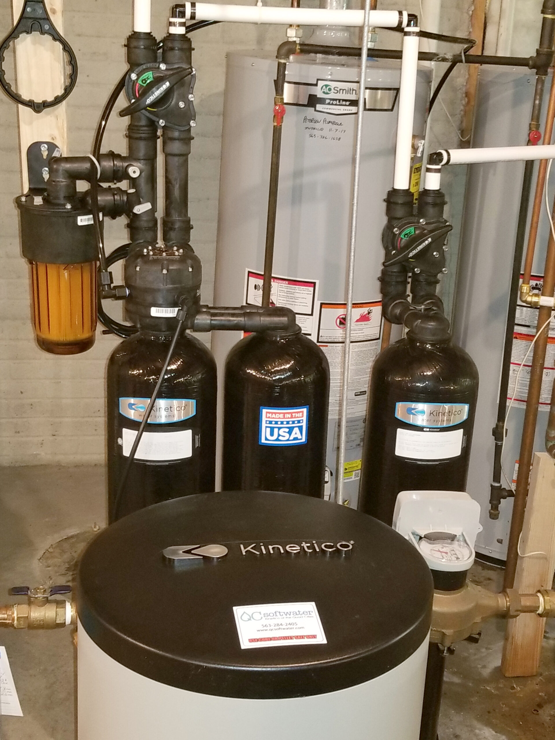 Chlorine removal with a Kinetico water softener