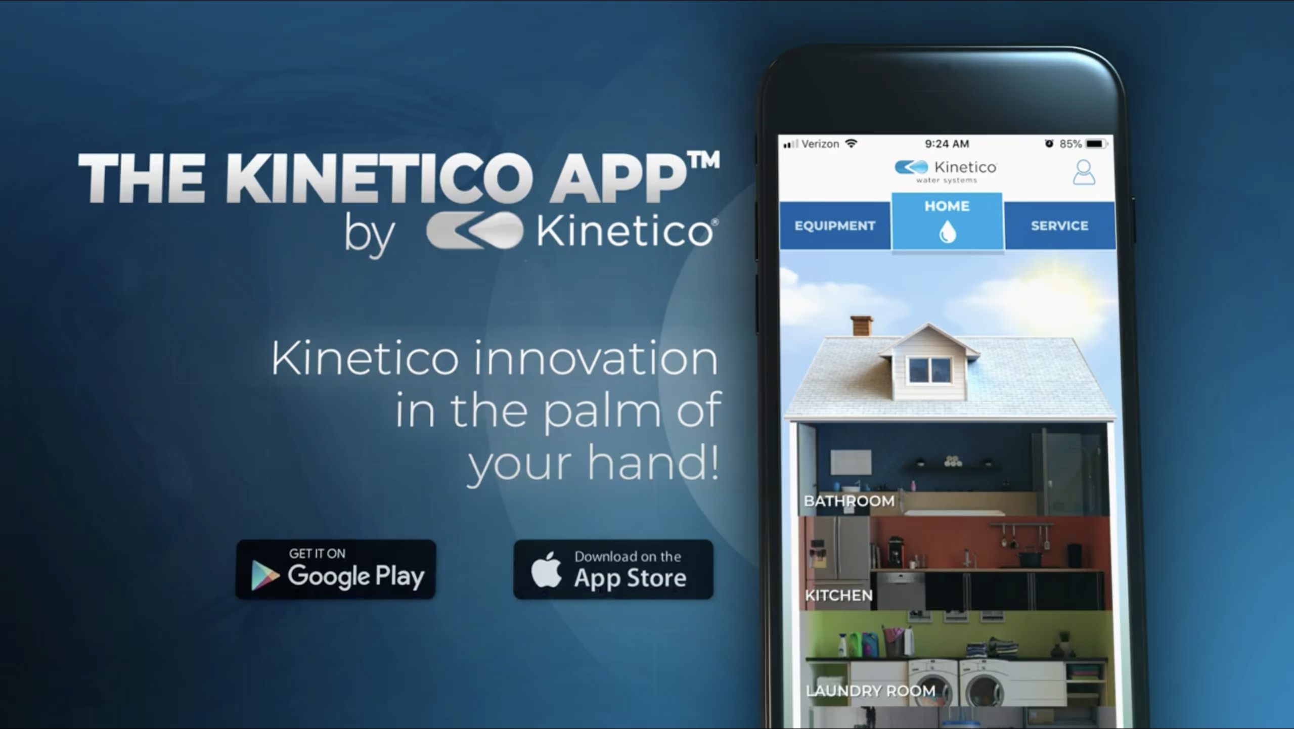 The Kinetico App by Kinetico. Kinetico innovation in the palm of your hand.